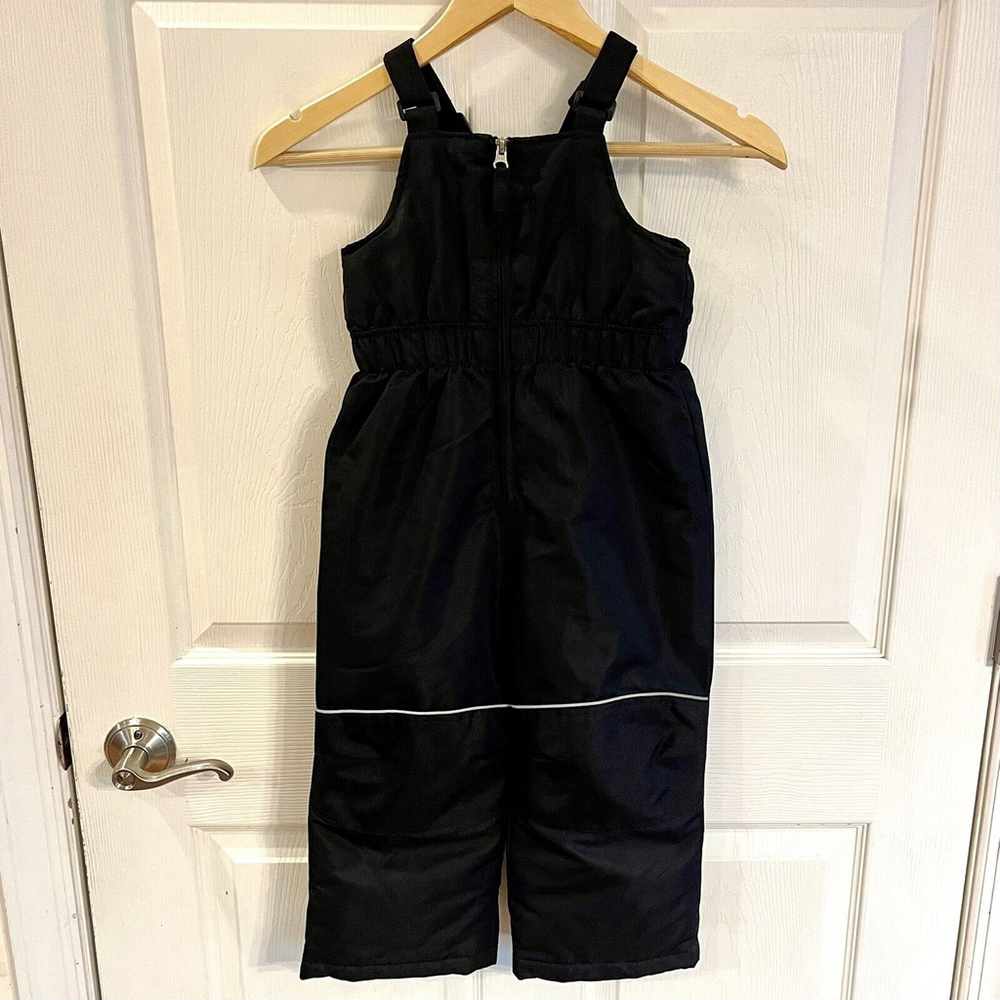 Wonder Nation Ski Bib Kids Size 4T Black Insulated Suspenders Snow Sledding EUC